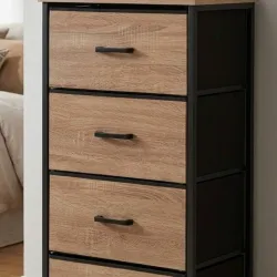 Gavetero de metal y madera