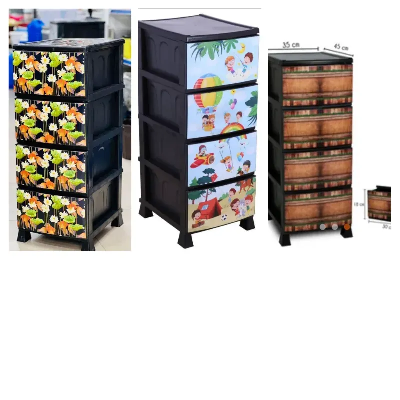 Gaveteros plásticos de 4 gavetas