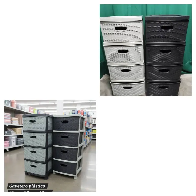 Gaveteros plásticos de 4 gavetas
