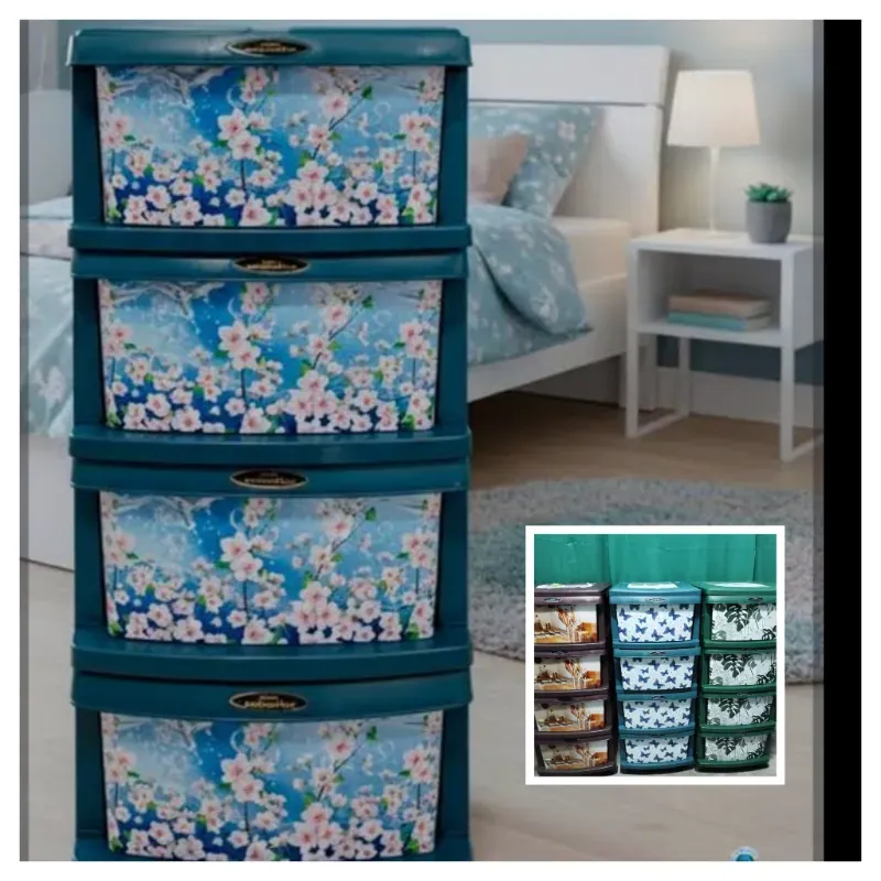 Gaveteros plásticos de 4 gavetas