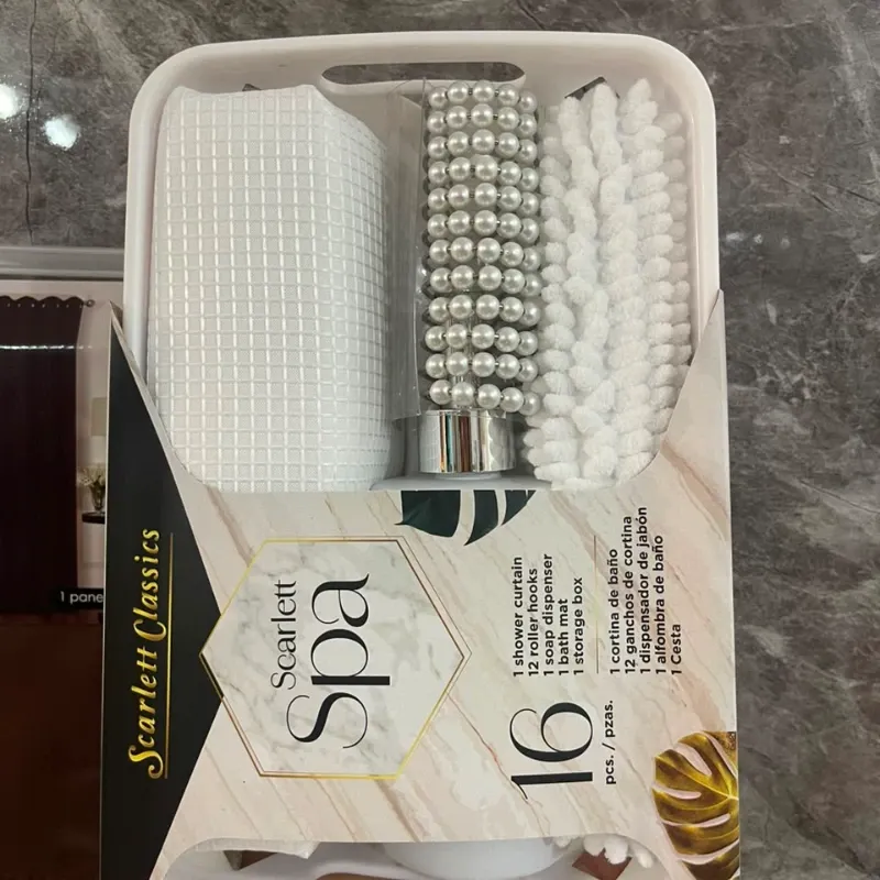 Juego de cortina de baño modelo 2