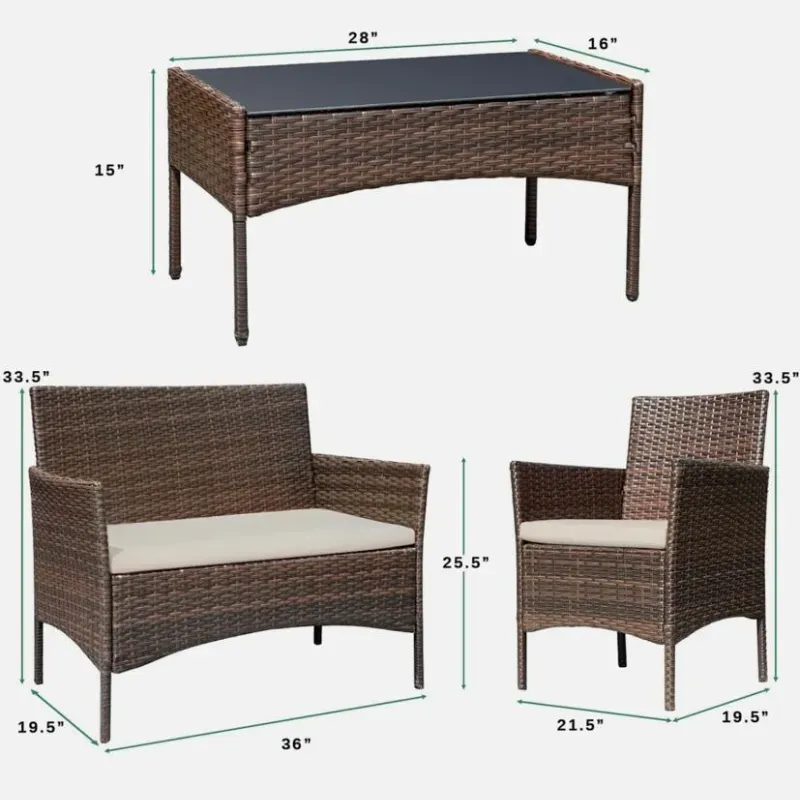 Juego para terraza techada