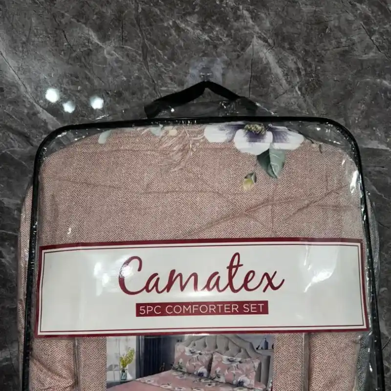 Juegos de edredón estampado full Camatex (5 piezas) 