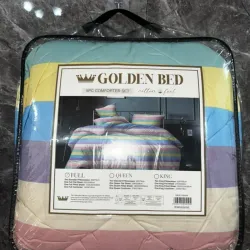 Juegos de edredón estampado full Golden Bed (5 piezas) 