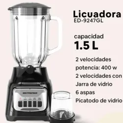 Licuadora -batidora Premier 1.5L con picador de especias