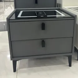 Mesita de noche electrónica de 2 gavetas