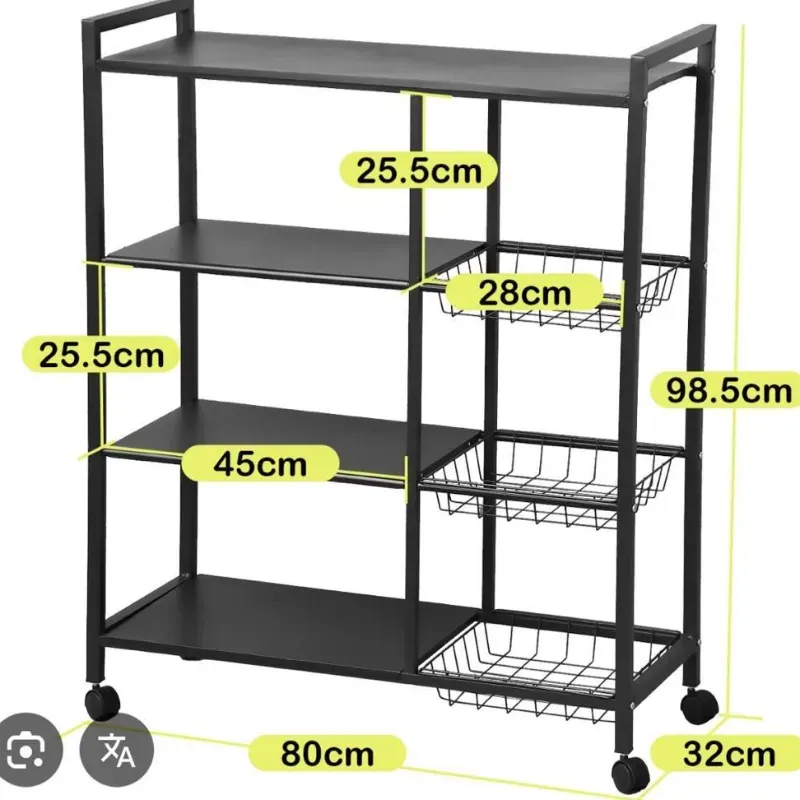 Organizador de metal de 4 pisos