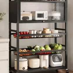 Organizador de metal para cocina con puerta