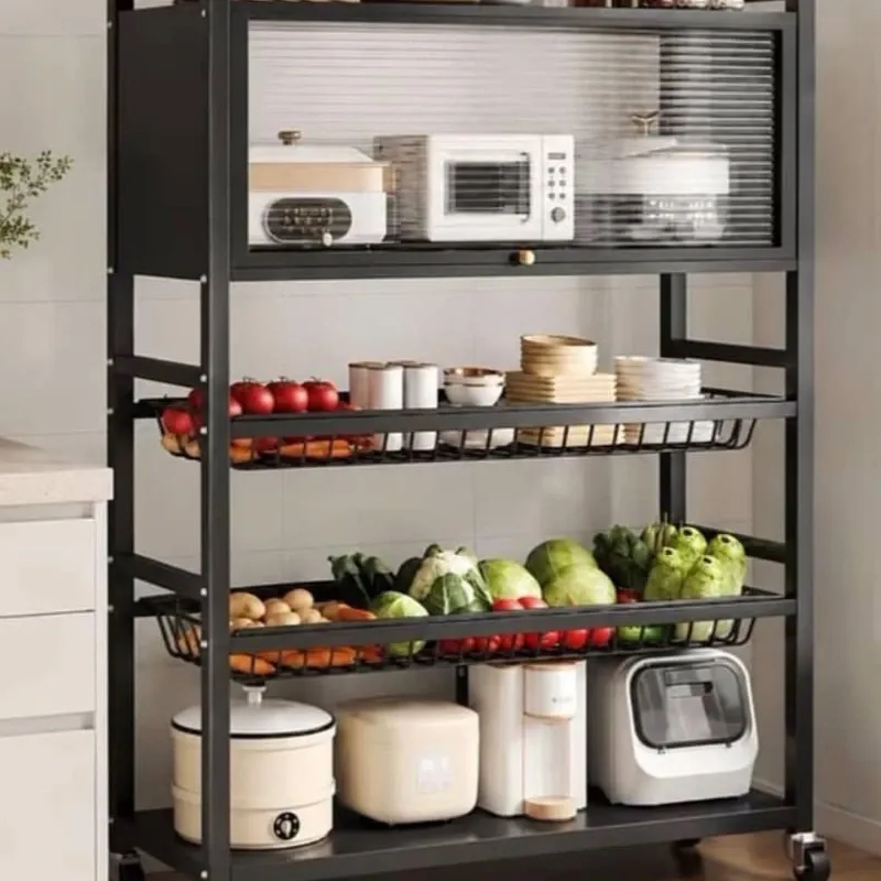 Organizador de metal para cocina con puerta