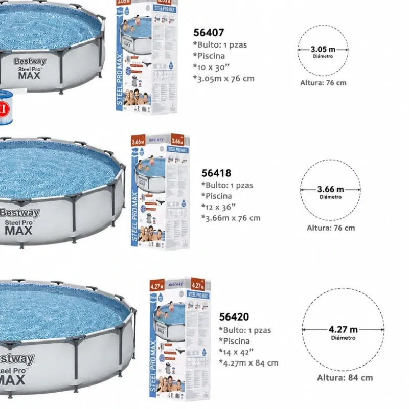 Piscina Bestway de 4.27 m de diámetro