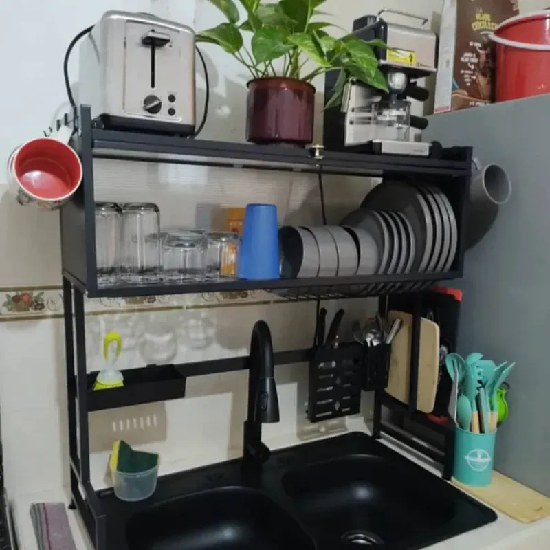 Plateros grandes para fregaderos de 2 tinas con 1 ventana