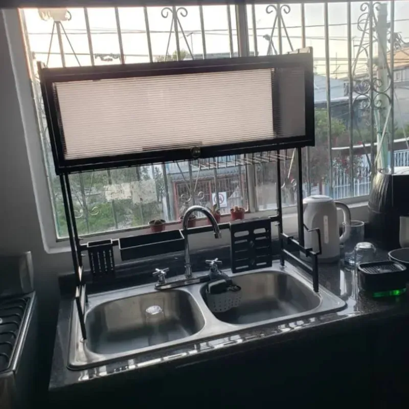 Plateros grandes para fregaderos de 2 tinas con 1 ventana