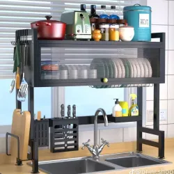 Plateros grandes para fregaderos de 2 tinas con 1 ventana