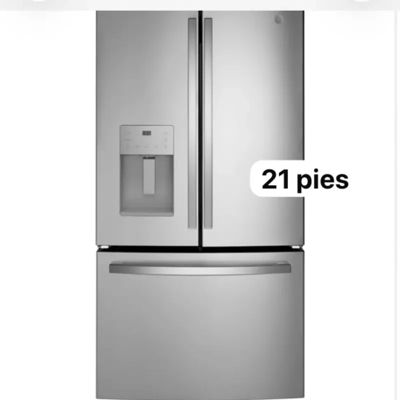 Refrigerador General Electric con dispensador de hielo french door 21 pies
