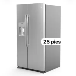 Refrigerador General Electric  con dispensador de hielo  y agua Side by Side  25 pies