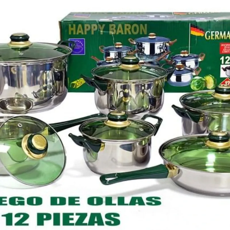 Set de 12 piezas de cazuelas cazuelas alemanas