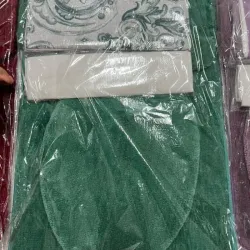 Set de baño, juego de alfombras y cortina