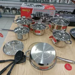 Set de cazuelas Daily de inducción de 16 piezas
