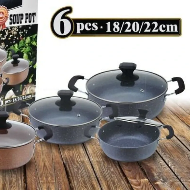 Set de cazuelas de 6 piezas para inducción