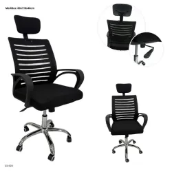Silla giratoria con respaldo y cabezal