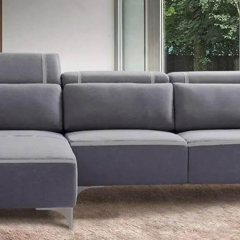 Sofa cama en L gris azulado