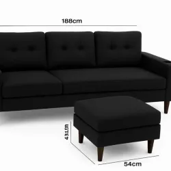 Sofá con banquetica