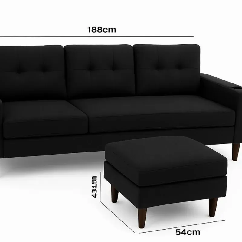 Sofá con banquetica