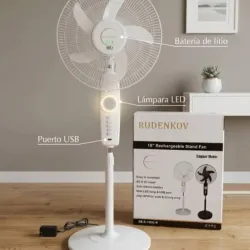 Ventilador Recargable de pedestal 16" RUDENKOV