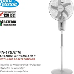 Ventilador Recargable Sankey 16"