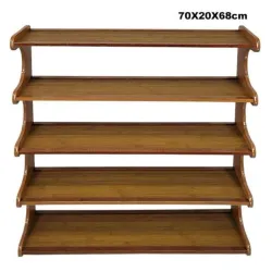 Zapatera de madera de 5 niveles