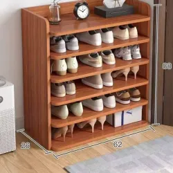 Zapatera de madera de 5 niveles