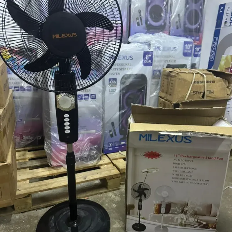 Ventilador recargable de pedestal milexus