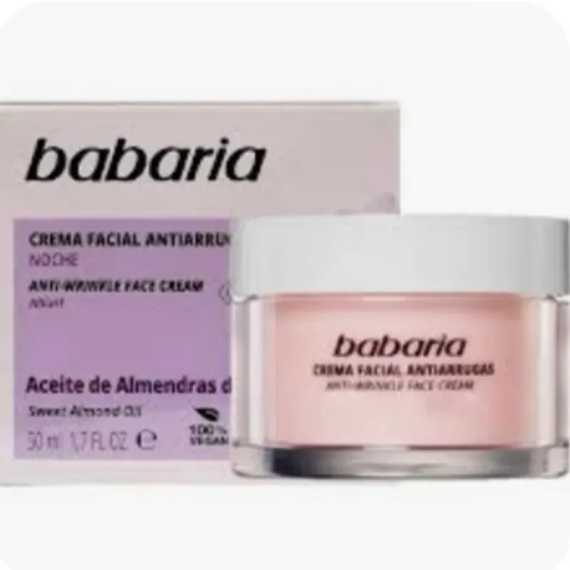 Crema Facial AntiArrugas Noche Almendras Dulces de Babaria