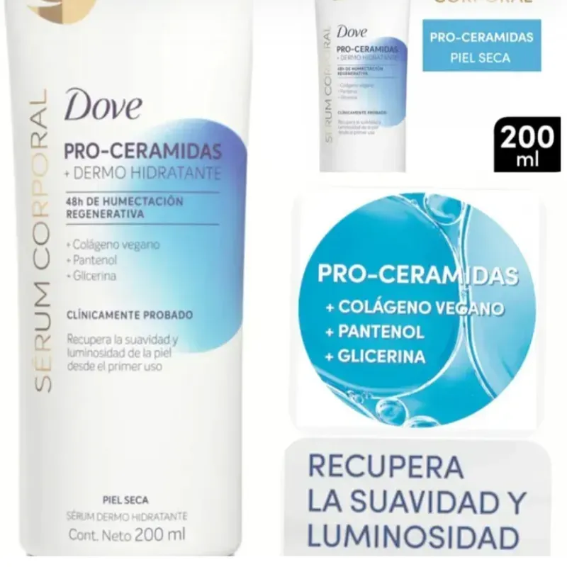Dove Serum Corporal y Facial Pro-Ceramidas + Dermo Hidratante 200 ml