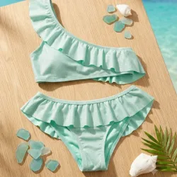 Bikini de niña aqua
