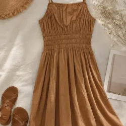 Vestido carmelita largo