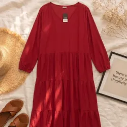 Vestido rojo con mangas