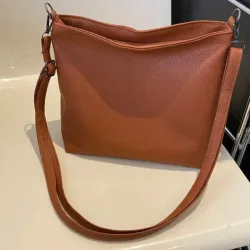 Bolso Bandolera De Pu Vintage De Color Sólido De Todo Fósforo A La Moda, Bolso Tipo Cubo De Estilo Minimalista Informal
