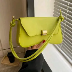 Bolso de hombro de mujer de unicolor, vintage y simple