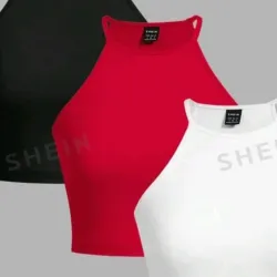 Top De Tanque Para Mujer De Color Sólido Y Con Rayas
