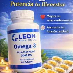 10 Cápsulas Omega‑3 de Leon Medical Centers 💙✨