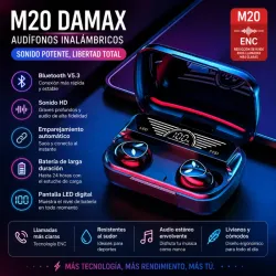 AUDIFONOS INHALÁMBRICOS M20 DAMAX
