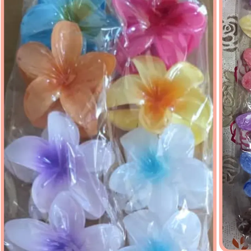 GANCHO FLOR HAWAIANA 2 TONOS