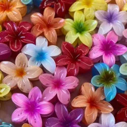 GANCHO FLOR HAWAIANA 2 TONOS