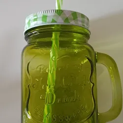 Jarra de Cristal con absorbentes Verde