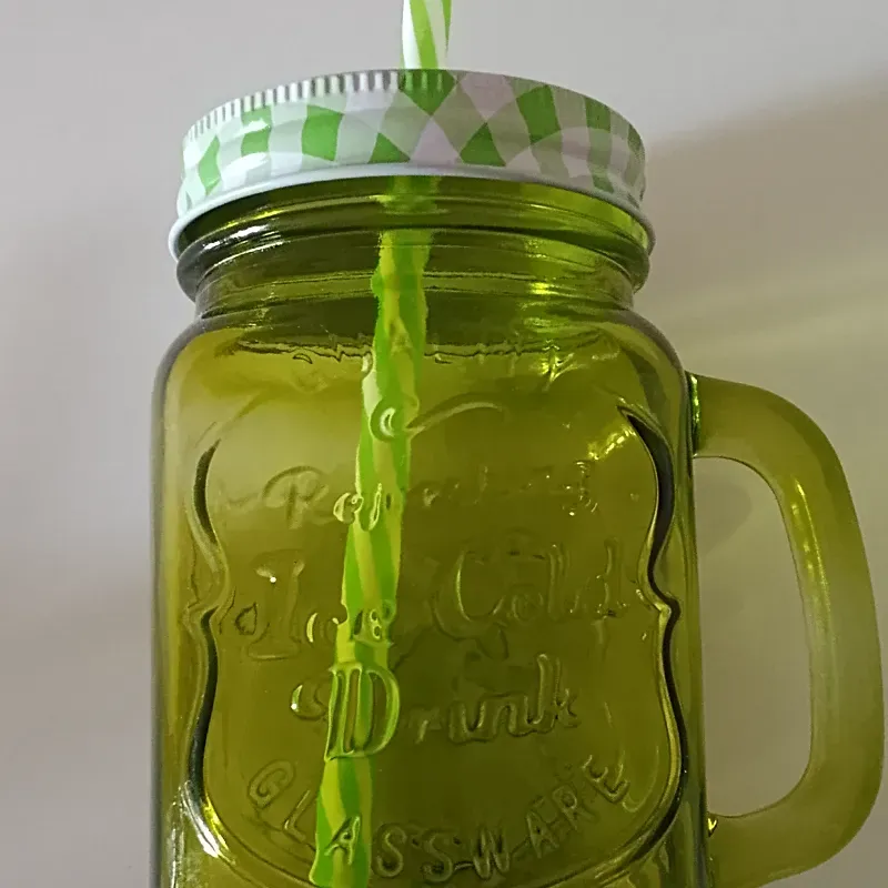Jarra de Cristal con absorbentes Verde