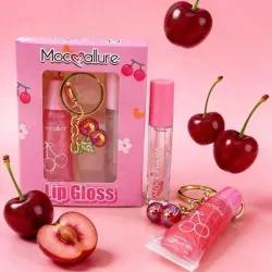 Kit de lip gloss con llavero 🍒
