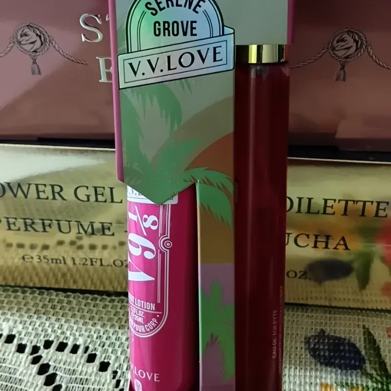 Set de perfume y crema para mujer.