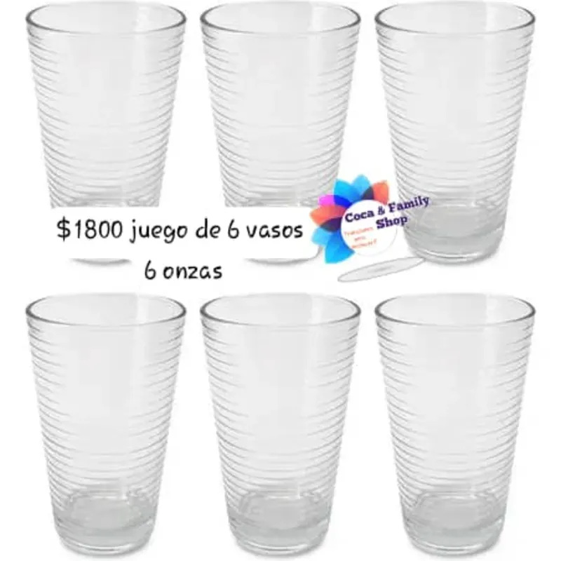 Vasos transparentes modelo 2
