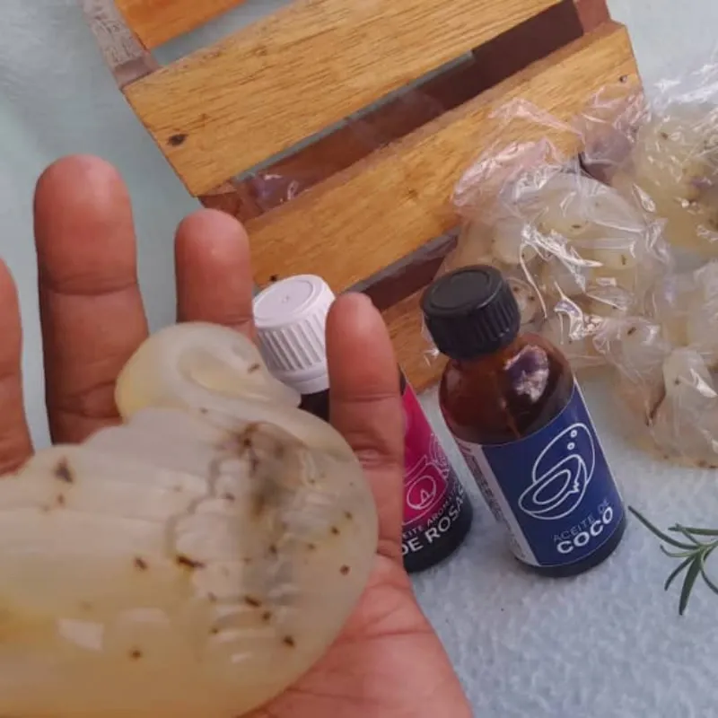 Jabón de romero con hierba natural